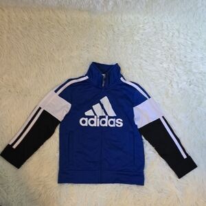 Adidas Kids Blue and Black Hoodie